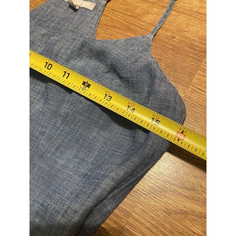 Banana Republic Dress Chambray Blue Fit and Flare Cotton Minimal Women's Size 6 - Picture 9 of 11